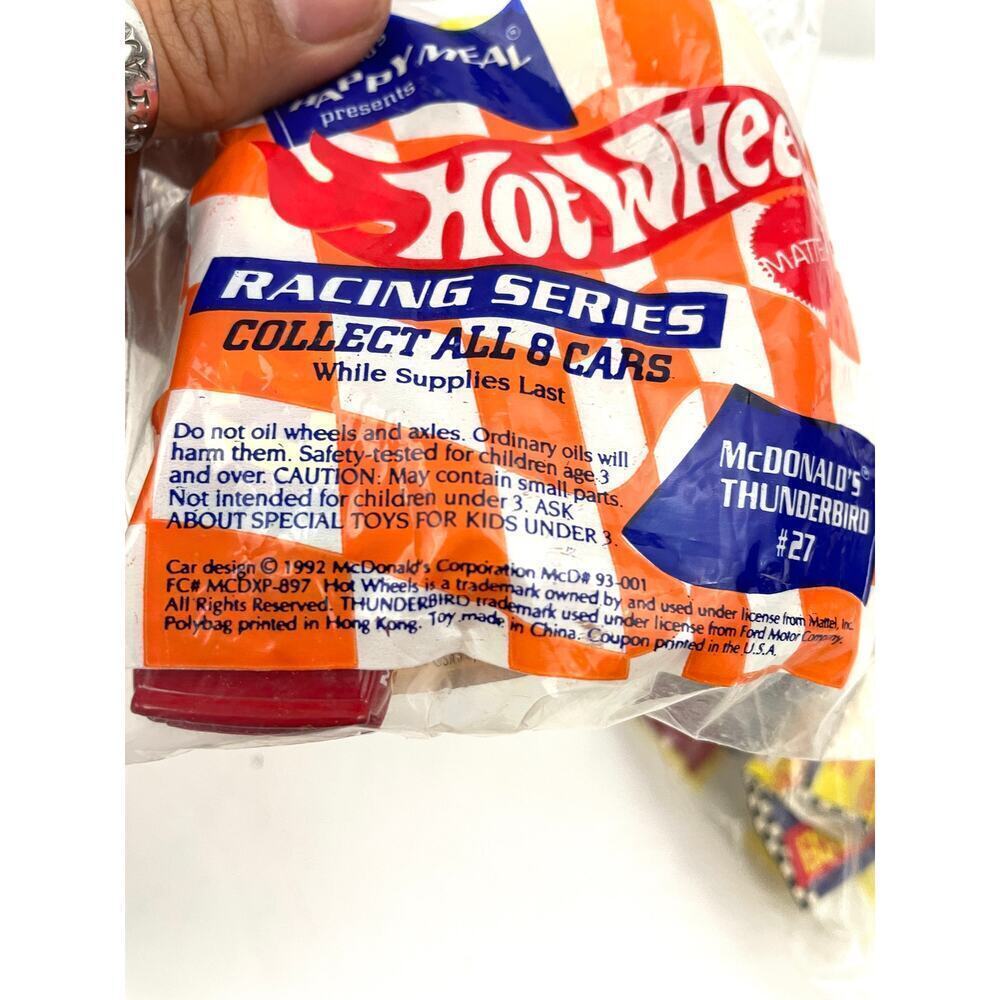 Lot of 2 McDonalds Hot Wheels Dragster Happy Meal Toy 92 Thunderbird #27 NASCAR - Picture 8 of 9